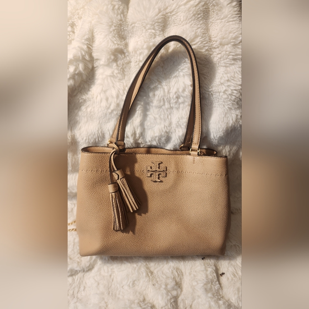 Tory Burch Beige Leather Shoulder Bag